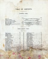 Table of Contents, Gage County 1922